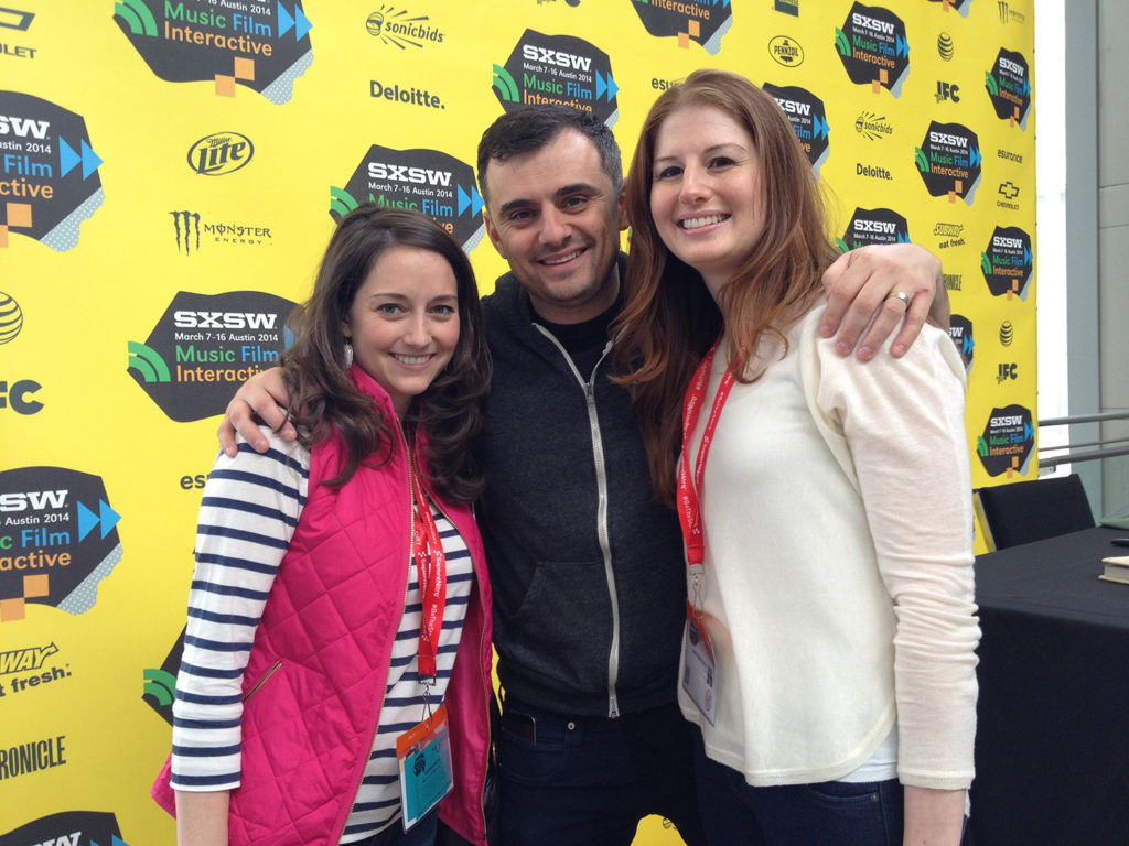 Kendall Guinn and Valerie Maniscalco with Gary Vaynerchuk at SXSW Interactive in 2014.